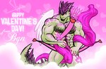 anthro arrow_(weapon) body_hair bow_(weapon) bulge chest_hair detailed_bulge feathered_wings feathers genital_outline holidays male muscular muscular_anthro muscular_male penis_outline ranged_weapon solo tail weapon wings bgn mythology valentine's_day mr._stanley dragon mythological_creature mythological_scalie scalie hi_res