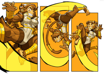 5_fingers 5_toes accessory arm_tuft arm_wraps athletic athletic_female barefoot brown_body brown_fur brown_hair brown_nails brown_skin clothed clothing colored_nails ear_piercing elbow_tuft feet female fingers fur hair hair_accessory hairband happy kick leg_tuft leg_wraps leotard looking_at_viewer motion_lines nails narrowed_eyes orange_eyes piercing ponytail pose short_hair skinsuit smile soles solo tail tail_wraps tight_clothing toes tuft upside_down wraps ceehaz asian_mythology east_asian_mythology japanese_mythology mythology yu_yu_(ceehaz) animal_humanoid ape haplorhine humanoid mammal mammal_humanoid monkey monkey_humanoid primate primate_humanoid yokai 2020 absurd_res hi_res multiple_images