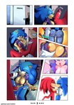 anthro balls big_breasts breast_grab breasts butt butt_grab clothing comic crossgender duo female genitals hand_on_breast hand_on_butt handjob hi_res kissing knuckles_the_echidna male male/female missphase nipples penile penis pussy sega sex sonic_the_hedgehog sonic_the_hedgehog_(series) undressing vaginal