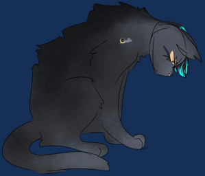 ambiguous_gender arm_tattoo black_body black_fur blue_highlights brown_eyes feral fur grumpy highlights_(coloring) side_view simple_background sitting solo tail tattoo transparent_background yellow_sclera snuffkitt3n warriors_(book_series) breezepelt_(warriors) domestic_cat felid feline felis mammal 2026 alpha_channel sketch