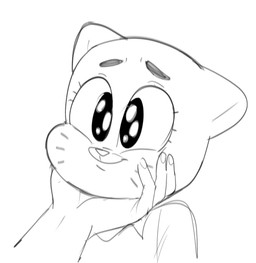 ambiguous_gender anthro big_eyes big_iris closed_smile clothed clothed_anthro clothed_female clothing collared_shirt duo eyebrows eyelashes female female/ambiguous fingernails fingers hand_on_another's_chin hand_on_chin humanoid_hands iris looking_aside markings mature_anthro mature_female mostly_offscreen_character mouth_closed nails pointy_ears polo_shirt prick_ears shirt smile three-quarter_view topwear whisker_markings dbaru cartoon_network the_amazing_world_of_gumball nicole_watterson domestic_cat felid feline felis mammal 2024 black_and_white digital_drawing_(artwork) digital_media_(artwork) monochrome