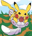 69_position ambiguous_gender ambiguous_penetrated anus balls beady_eyes big_penis black_eyes blue_sky blush blush_lines bodily_fluids cheek_bulge cheek_spots cloud cum cum_from_mouth cum_in_mouth cum_inside cum_splatter day detailed_background dipstick_ears dipstick_tail duo ear_markings ejaculation erection excessive_cum excessive_genital_fluids face_fucking faceless_character faceless_male fellatio feral feral_on_feral feral_penetrated feral_penetrating feral_penetrating_feral genital_fluids genitals grass irrumatio lying lying_on_top male male/ambiguous male_on_bottom male_penetrating male_penetrating_ambiguous markings motion_lines multicolored_ears on_back on_bottom oral outside paws penetration penile penis penis_in_mouth plant saliva sex sky tail tail_markings mincheeto nintendo pokemon generation_1_pokemon generation_5_pokemon minccino pikachu pokemon_(species) 2020 hi_res