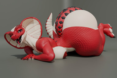 anthro big_breasts big_butt breasts butt female huge_butt huge_thighs hyper hyper_butt nipples nude simple_background solo tail thick_thighs wide_hips raguda reptile scalie snake 3:2 3d_(artwork) absurd_res digital_media_(artwork) hi_res