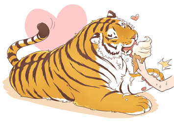 5_toes ambiguous_gender black_body black_fur countershading dessert disembodied_hand duo eyes_closed feet feral fingers food fur heart_symbol ice_cream licking multicolored_body multicolored_fur orange_body orange_fur pawpads paws pink_pawpads simple_background striped_body striped_fur stripes toes tongue tongue_out white_body white_fur giraffe_(artist) lam-chan felid human mammal pantherine tiger 2015