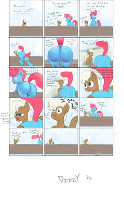 age_difference ball bangs bent_over big_butt big_hair big_tail black_text blue_body blue_butt blue_ears blue_eyes blue_face blue_fur blush border brown_body brown_ears brown_face brown_fur butt butt_grab dialogue duo ear_piercing embarrassed eyebrows female feral fluffy fluffy_hair fluffy_tail fur hair hair_size_difference half-closed_eyes hand_on_butt holding_ball holding_butt holding_object hooves humor larger_female larger_feral leaning leaning_forward long_hair long_tail looking_aside looking_at_another looking_at_butt looking_away looking_back looking_forward male mature_female mature_feral monotone_body monotone_butt monotone_face monotone_fur monotone_hair monotone_tail motion_lines multicolored_hair multicolored_tail narrowed_eyes no_pupils older_female older_feral open_mouth outside piercing pink_eyes pink_hair pink_tail pink_tongue pointy_ears prick_ears question raised_tail reaching size_difference smaller_female smaller_feral snout social_nudity standing tail tail_size_difference talking_to_another teeth text thick_thighs thigh_gap thin_eyebrows throwing tongue two_tone_hair two_tone_tail water white_border white_hair white_tail wide_hips young younger_feral younger_male dizzy_d friendship_is_magic hasbro my_little_pony mrs._cake_(mlp) earth_pony equid equine horse mammal pony 2012 comic english_text hi_res signature