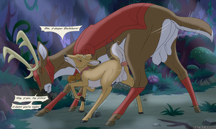 age_difference anal anal_penetration anatomically_correct anatomically_correct_genitalia anatomically_correct_penis animal_genitalia animal_penis antlers anus armor balls blush brown_body brown_fur butt cervine_genitalia cervine_penis clothing collar detailed_background dialogue dominant duo erection eyes_closed feral feral_on_feral feral_penetrated feral_penetrating feral_penetrating_feral forest forest_background from_behind_position fur genitals green_eyes headgear helmet hooves horn larger_dom larger_male male male/male male_penetrated male_penetrating male_penetrating_male mounting multicolored_body multicolored_fur nature nature_background older_feral older_male open_mouth outside penetration penile penile_penetration penis penis_in_ass plant prince quadruped royalty sex shaking shaking_legs size_difference small_balls smaller_male smaller_penetrated speech_bubble spread_legs spreading tan_body tan_fur tapering_penis text tree trembling two_tone_body two_tone_fur young young_feral young_male younger_feral younger_male younger_penetrated backlash91 conditional_dnp hasbro idw_publishing my_little_pony my_little_pony_(idw) blackthorn_(mlp) bramble_(mlp) deer mammal 2022 digital_media_(artwork) english_text hi_res