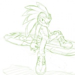 anthro balls beak boots clothing erection extreme_gear eyewear footwear genitals gloves goggles handwear humanoid_genitalia humanoid_penis male nude penis shoes simple_background solo white_background gree sega sonic_riders sonic_the_hedgehog_(series) jet_the_hawk accipitrid accipitriform avian bird 1:1 green_and_white monochrome