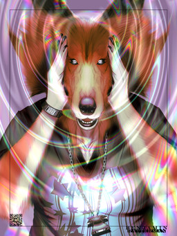 anthro cross female hand_on_head iridescent jewelry looking_at_viewer necklace solo star_eyes band1tnsfw canid canine canis collie domestic_dog herding_dog mammal pastoral_dog rough_collie sheepdog 3:4 absurd_res hi_res