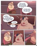 4:5 abe_(mikrogoat) anthro base_three_layout basil_(mikrogoat) bed bedroom blinds blockage_(layout) clothed clothing comic detailed_background dialogue digital_media_(artwork) domestic_pig duo ear_piercing english_text five_frame_image fur furniture hair hi_res hoodie horizontal_blockage lagomorph leporid male mammal mikrogoat motion_lines overweight overweight_male partially_clothed piercing rabbit sitting smile speech_bubble standing suid suina sus_(pig) tattoo text three_row_layout topwear url