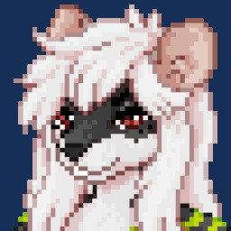 anthro blinking devious eating hair idle_animation red_eyes solo tattoo warpstone white_hair blusagi third-party_edit warhammer_(franchise) lynne_(skittersqueak) mammal rodent skaven 1:1 animated digital_media_(artwork) low_res pixel_(artwork)