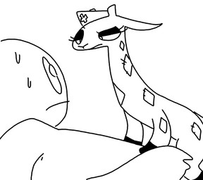 bodily_fluids clothing dominant dominant_female duo eyebrows eyelashes female hat headgear headwear larger_male male nurse plushie raised_eyebrow size_difference smaller_female straddling submissive submissive_male sweat sweatdrop the_weaver toybox_pals nurse_giraffe_(toybox_pals) animate_inanimate giraffe giraffid human living_plushie mammal black_and_white digital_drawing_(artwork) digital_media_(artwork) monochrome