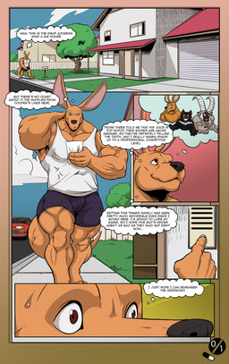 anthro barefoot beard big_horn big_muscles biped black_nose bodily_fluids bottomwear bovid_horn building caprine_horn clothing cloud door drugs evil_grin facial_hair feet front_door fur garage goat_horn grass group horn house huge_muscles long_ears long_tail mailbox male muscular muscular_anthro muscular_male orange_body orange_fur pills plant pose reading shirt shorts sidewalk smile solo sweat sweatdrop tail tank_top text thinking thought_bubble topwear tree trio vein veiny_muscles walking worried worried_look nexus rodrigo ron_(nexus) semple vassily_(nexus) bovid caprine dasyurid dasyuromorph goat kangaroo macropod mammal marsupial tasmanian_devil 2023 comic english_text hi_res