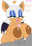 absurd_res anthro bat big_breasts breast_play breasts duo female genitals gray_impact habbodude hi_res huge_breasts human humanoid_genitalia humanoid_penis lips lipstick makeup male male/female mammal nipples penis rouge_the_bat sega sex sonic_the_hedgehog_(series) teal_eyes titfuck