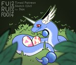 blue_body blush cozy egg feral forest grass happy plant red_eyes smile tree furufoo nintendo pokemon dragonair generation_1_pokemon pokemon_(species) reptile scalie snake 2024 mother_(lore) parent_(lore)