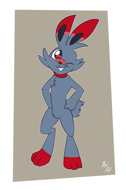 anthro band-aid band-aid_on_face band-aid_on_nose bandage bandage_on_face bandage_on_nose biped black_nose buckteeth cheek_tuft collar collar_only digitigrade dipstick_ears ear_markings facial_tuft front_view fur grey_body grey_fur hands_on_own_hips leg_markings looking_at_viewer male markings multicolored_ears nude one_eye_closed red_eyes red_markings scut_tail short_tail simple_background socks_(marking) solo tail teeth tuft wink winking_at_viewer fuf nintendo pokemon generation_8_pokemon pokemon_(species) scorbunny 2019 2:3 hi_res