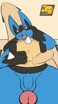 2d_animation 9:16 animated anthro balls blush bodily_fluids breath canid canine ceiling_cat dangermons duo erection flaccid foreskin generation_1_pokemon generation_2_pokemon generation_4_pokemon genital_fluids genitals hi_res low-angle_view lucario male male/male mammal meme nintendo onomatopoeia panting penis pikachu pokemon pokemon_(species) sex short_playtime simple_background sound_effects spying text thigh_sex typhlosion worm's-eye_view