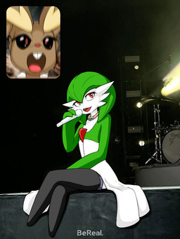 anthro brown_body brown_fur buckteeth clothing drum drum_set electronics female fur green_hair hair legwear male microphone musical_instrument percussion_instrument red_eyes screaming singing sitting stockings teeth white_body vulapa bereal fan_screaming_at_madison_beer_performance nintendo pokemon camille_(vulapa) cappuccino_(vulapa) fan_character gardevoir generation_3_pokemon generation_4_pokemon humanoid lagomorph lopunny mammal pokemon_(species) hi_res photography_(artwork)