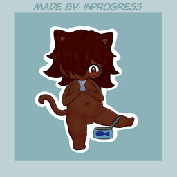 anthro blush brown_body brown_eyes brown_fur brown_hair can casual_nudity chibi container dialogue eating eating_food female flat_chested food fur genitals hair loli navel nude open_can sitting solo spread_legs spreading text vulva young young_anthro young_female inprogress rita_(inprogress) aquatic domestic_cat felid feline felis fish mammal 1:1 english_text hi_res