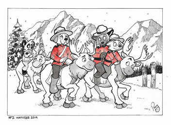 ambiguous_feral ambiguous_gender anthro antlers barefoot boots bottomwear closed_smile clothed clothing feet feral footwear group hat headgear headwear horn jacket logo looking_up male male_anthro mountain mouth_closed outside pants plant red_clothing red_topwear shaking shivering shoes side_view sitting smile snow snowing topwear tree young young_anthro young_male pandapaco parinton bear canid canine canis deer domestic_dog giant_panda mammal moose new_world_deer 2019 artist_logo dated partially_colored signature traditional_media_(artwork)