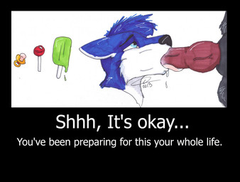 animal_genitalia animal_penis anthro balls black_body black_fur blue_body blue_eyes blue_fur blue_hair candy canine_genitalia canine_penis dessert dripping duo ears_back ellipsis erection faceless_character faceless_male fellatio food fur genitals hair humor ice_cream knot lollipop male male/male male_penetrated male_penetrating male_penetrating_male multicolored_body multicolored_fur nude oral oral_penetration pacifier penetration penile penis pivoted_ears sex sheath simple_background text tongue two_tone_body two_tone_fur white_background white_body white_fur gossamercrane canid canine canis domestic_dog hybrid mammal wolfdog 2013 english_text marker_(artwork) traditional_media_(artwork)