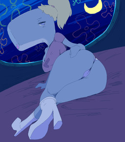 anthro bed big_butt biped boots breasts butt camel_toe clothed clothing crescent_moon female female_anthro flower flower_cloud_(spongebob) footwear furniture huge_butt looking_at_viewer lying moon night panties plant presenting presenting_hindquarters sea shirt shoes solo topwear underwear water yev-san nickelodeon spongebob_squarepants pearl_krabs aquatic cetacean mammal physeteroid sperm_whale toothed_whale whale aliasing digital_media_(artwork) hi_res