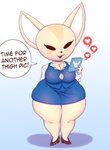 anthro big_breasts blush breasts cellphone cleavage clothed clothing dialogue electronics female fur hand_behind_back heart_symbol holding_cellphone holding_object holding_phone huge_hips huge_thighs open_mouth phone short_stack simple_background smile solo standing text thick_thighs tongue wide_hips huwon aggretsuko sanrio fenneko canid canine fennec_fox fox mammal true_fox 2020 english_text hi_res upscale