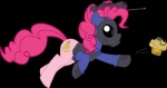 clothing cupcake cutie_mark explosives female feral food gas_mask gloves grenade handwear mask pipe_bomb solo tail weapon unknown_artist friendship_is_magic hasbro killing_floor_(video_game) my_little_pony pinkie_pie_(mlp) earth_pony equid equine horse mammal pony alpha_channel crossover