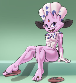 4_toes anthro barefoot butt claws clothing dessert digit_ring eyewear feathers feet flip_flops food foot_fetish footwear glasses happy humanoid_feet jewelry male nude one_shoe_on paws pink_body plantigrade purple_eyes ring sandals shoes sitting smile soles solo surprised tail toe_ring toes rodricoro nintendo pokemon kerolink generation_4_pokemon pokemon_(species) weavile hi_res