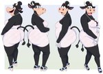 anthro bedroom_eyes big_breasts big_butt breasts butt clothing female footwear high_heels lingerie narrowed_eyes pose seductive shoes smile thick_thighs boolishclara disney clarabelle_cow bovid bovine cattle mammal absurd_res hi_res pinup