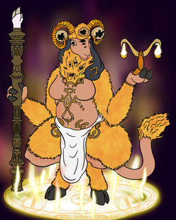 anthro bottomwear breasts clothed clothing crouching female fur holding_object hooves horizontal_pupils loincloth loincloth_only magic magic_circle mostly_nude piercing pupils simple_background solo staff topless transformation weapon juniperram elden_ring elden_ring_nightreign fromsoftware juniper_(juniperram) libra_creature_of_night bovid caprine demon mammal sheep 2025 4:5 absurd_res digital_drawing_(artwork) digital_media_(artwork) hi_res