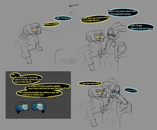 anthro blush blush_lines crossed_legs dark_sclera dialogue duo fur furniture looking_at_another male simple_background sitting sofa speech_bubble tail tail_motion tailwag text yellow_eyes gazaster nintendo pokemon gams_(gazaster) lex_(gazaster) canid canine eeveelution felid feline generation_4_pokemon glaceon mammal pokemon_(species) shinx 2025 digital_media_(artwork) english_text signature