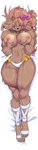 3_heads anthro areola big_areola big_breasts breast_squish breasts clothed clothing collar dakimakura female footwear holding_breast multi_head muscular muscular_female navel nipples panties panties_only sandals shoes solo squish topless underwear underwear_only unknown_artist european_mythology greek_mythology mythology spinnerette_(webcomic) minerva_(spinnerette) canid canid_demon canine cerberus demon hellhound mammal mythological_canine mythological_creature absurd_res dakimakura_design hi_res long_image tall_image