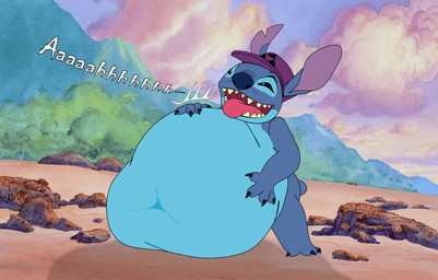 after_vore anthro belly big_belly blue_body blue_fur clothing fur hat headgear headwear male male_pred open_mouth sharp_teeth teeth tongue tongue_out vore vorefan16 disney lilo_and_stitch stitch_(lilo_and_stitch) alien experiment_(lilo_and_stitch) mammal hi_res