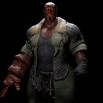 clothed clothing gloves handwear male muscular muscular_humanoid muscular_male not_furry pecs red_body red_skin solo yellow_eyes voluox hellboy_(character) demon humanoid 1:1 3d_(artwork) absurd_res digital_media_(artwork) hi_res