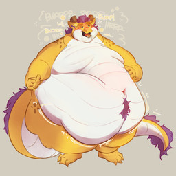 anthro belly belly_jiggle belly_overhang belly_rolls belly_tuft breasts breath burping featureless_breasts grey_background horn jiggling male morbidly_obese morbidly_obese_anthro neck_rolls obese obese_anthro open_mouth overweight overweight_anthro panting rumbling_stomach simple_background solo tail tail_tuft text tuft butterontoast mythology dragon mythological_creature mythological_scalie scalie wingless_dragon 1:1 2024 absurd_res digital_drawing_(artwork) digital_media_(artwork) english_text full-length_portrait hi_res portrait
