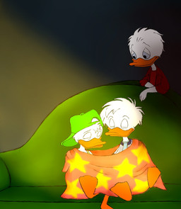 backwards_baseball_cap backwards_hat baseball_cap blue_clothing blue_shirt blue_topwear closed_smile clothing feather_tuft feathers feet furniture green_baseball_cap green_clothing green_shirt green_sofa green_tank_top green_topwear group hat headgear headwear light light_beam male membrane_(anatomy) mouth_closed narrowed_eyes orange_blanket red_clothing red_shirt red_topwear shirt sleeping sleeping_together smile smiling_at_another sofa sunbeam sunlight tank_top toes topwear trio tuft webbed_feet white_body white_feathers wrapped_in_blanket yellow_star duckydearest disney quack_pack dewey_duck huey_duck louie_duck anatid anseriform avian bird duck 2014 hi_res