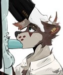 anal anal_penetration animal_genitalia anthro anthro_on_anthro anthro_penetrated anthro_penetrating anthro_penetrating_anthro ball_tuft balls bedroom_eyes begging belt belt_accessory belt_buckle big_balls big_hands big_penis biped blowjob_face blowjob_in_pants blue_body blue_eyes blue_fur blue_penis boss boss_and_employee bottomwear bottomwear_down brown_body brown_ears brown_eyelids brown_fur buckle cheek_tuft clothed clothing collared_shirt dominant dominant_male dress_shirt duo ear_piercing ear_ring employee employee_of_the_month employee_uniform erection eyebrow_piercing eyeliner faceless_anthro faceless_character faceless_male facial_piercing facial_tuft fangs fellatio femboy femboy/femboy fluffy fluffy_chest fluffy_ears fluffy_hair fur fur_markings genitals green_eyes hair hand_on_head knot long_penis makeup male male/male male_anthro male_penetrated male_penetrating male_penetrating_male markings maroon_fur muscular narrowed_eyes neck_tuft nude obedient office office_clothing office_sex on_top open_mouth oral orange_body orange_fur orange_hair pants pants_down pantsless_anthro partially_clothed penetration penile penile_penetration penis piercing pleading_eyes power_play pubes red_eyeliner ring_piercing saggy_balls seductive service_height sex shaded_face sheath shirt simple_background simple_coloring simple_eyes simple_face simple_nose size_difference size_play slim slim_male small_waist spots spotted_markings submissive submissive_anthro submissive_male tan_body tan_fur tan_hair teeth topwear triangle_(marking) triangle_nose triangular_ears tuft unbuttoned unbuttoned_bottomwear unbuttoned_jeans unbuttoned_pants unbuttoned_shirt white_body white_fur work work_uniform workplace workplace_nudity workplace_sex shibatoast leuko canid canine canis coyote domestic_dog fox mammal nordic_sled_dog samoyed spitz true_fox 2025 3:4 absurd_res digital_drawing_(artwork) digital_media_(artwork) hi_res shaded shaded_line_art simple_shading