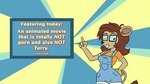 anthro bouncing_breasts bouncing_hair breasts brown_hair crossgender eyewear female glasses hair solo text the_truth youtuber arcatech pngtuber saberspark vtuber saberspark_(character) felid lion mammal pantherine 16:9 2d_animation animated english_text hi_res short_playtime widescreen