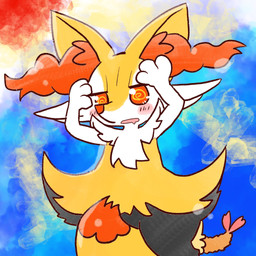 ambiguous_anthro ambiguous_gender anthro big_tail biped blush bodily_fluids digitigrade dipstick_tail drooling food front_view hand_on_head looking_at_viewer markings object_in_tail open_mouth saliva shrimp_(food) snout solo spiral_pupils standing tail tail_markings annyui0611 nintendo pokemon braixen canid generation_6_pokemon mammal pokemon_(species) 1:1 2022 digital_drawing_(artwork) digital_media_(artwork) hi_res japanese_description portrait three-quarter_portrait translated_description