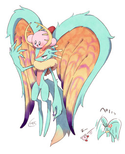 ambiguous_gender annoyed anthro antlers biped blush blush_lines carrying_another chest_tuft colored_nails countershading cross-popping_vein digitigrade dipstick_tail duo fingernails fluffy fluffy_tail fur head_wings horn huge_wings looking_at_another markings mouthless multicolored_body multicolored_fur nails neck_tuft on_head open_mouth open_smile orange_body orange_fur pink_body pink_eyes pupils purple_fingernails purple_nails raised_arm red_body simple_background size_difference smile tail tail_markings tan_body tan_fur teal_body teal_fur text throwing throwing_another tuft unusual_wing_placement white_background wings kusamochi kirby_(series) kirby_and_the_forgotten_land nintendo fecto_elfilis kirby alien chinchilla chinchillid mammal rodent starling_(kirby) waddling_head digital_drawing_(artwork) digital_media_(artwork) japanese_text sequence signature translated