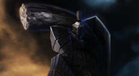 armor club_(weapon) knight looking_at_viewer male melee_weapon shield solo warrior weapon konnee dark_souls fromsoftware havel_the_rock human mammal 2013 absurd_res hi_res