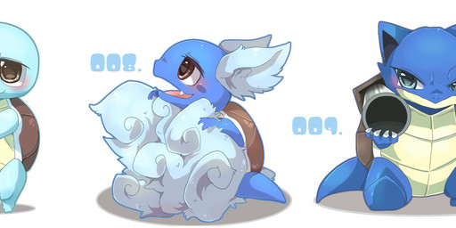 blue_body blue_eyes blue_skin blush brown_eyes chart claws evolution evolution_chart evolutionary_family feathered_wings feathers female group head_wings id_number level_difference looking_at_viewer number open_mouth shell simple_background size_difference text turtle_shell unusual_wing_placement white_background wings sirairo116 nintendo pokemon blastoise generation_1_pokemon pokemon_(species) squirtle wartortle 2010 3:1