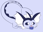 blue_body blue_sclera blue_tail drinking feral quadruped solo tail tongue tongue_out water white_body white_eyes oreon_smol nintendo pokemon eeveelution generation_1_pokemon pokemon_(species) vaporeon hi_res