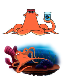 black_eyes blue_body container coral_reef cup duo eye_bags female feral fin fish_tail freckled_face freckles looking_at_viewer male orange_body orange_tentacles rock simple_background tail tear_trough tentacles toony underwater water white_background yellow_tail piranhartist disney finding_dory finding_nemo pixar dory_(finding_nemo) hank_(finding_dory) acanthurid anthozoan aquatic cnidarian coral fish giant_pacific_octopus regal_tang 2016 4:5 absurd_res hi_res