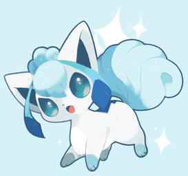 3_toes ambiguous_gender back_markings blue_background blue_body blue_eyes blue_fur blue_hair blue_inner_ear blue_markings curled_tail digitigrade feet feral fur fusion gloves_(marking) hair leg_markings looking_at_viewer markings multi_tail open_mouth open_smile paws pokemon_fusion quadruped simple_background smile socks_(marking) solo sparkles tail toes white_body white_fur white_markings michi_runi nintendo pokemon eeveelution generation_1_pokemon generation_4_pokemon glaceon hybrid mammal pokemon_(species) vulpix digital_media_(artwork) low_res