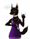 2016 adam_bryce_thomas anthro avo_(weaver) candy canid canine canis clothed clothing dessert dialogue disney english_text fan_character female food fur jackal lollipop mammal pack_street retsofnoraa simple_background solo text wolf zootopia