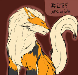 2013 ambiguous_gender arcanine backlash91 black_nose canine feral fur looking_away mammal nintendo orange_fur plain_background pokémon red_eyes sitting solo video_games white_fur
Rating: Safe
Score: 0
User: Finchmaster
Date: March 12, 2014