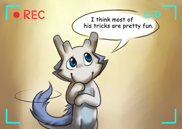 anthro blue_body blue_eyes blue_fur blue_hair camera_view chibi dialogue fur hair male recording solo speech_bubble tail text jc_(artist) asian_mythology dragonbros east_asian_mythology mythology silvvy dragon eastern_dragon furred_dragon furred_scalie mythological_creature mythological_scalie scalie 2014 english_text