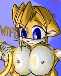 4:5 ?! anthro arche_kruz bangs bare_breasts big_breasts big_eyes big_head big_iris big_pupils black_nose blonde_hair blue_background blue_eyes blush breast_expansion breasts canid canine clothed clothing crossgender dark_nose dark_pupils digital_media_(artwork) dipstick_tail electricity exclamation_point expansion eye_through_hair female fox fur gloves gloves_only hair handwear handwear_only holding_object holding_ring implied_transformation iris looking_at_breasts looking_at_own_breasts looking_at_self looking_down low_res mammal markings miles_prower monotone_breasts monotone_clothing monotone_gloves monotone_handwear monotone_inner_ear mostly_nude mouth_closed mtf_crossgender multicolored_body multicolored_face multicolored_fur multicolored_tail nipples oekaki pink_nipples pupils question_mark ring ring_(sonic) sega short_hair simple_background small_nipples solo sonic_the_hedgehog_(series) tail tail_markings text translucent translucent_hair two_tone_body two_tone_face two_tone_fur two_tone_tail white_body white_breasts white_clothing white_face white_fur white_gloves white_handwear white_inner_ear white_tail yellow_body yellow_ears yellow_face yellow_fur yellow_tail yellow_text