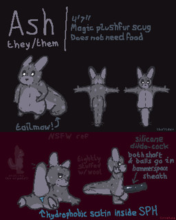 2_toes animal_genitalia animal_penis balls big_balls black_eyes blue_insides butt countershading equine_genitalia equine_penis feet genitals grey_body hammerspace_sheath highlights_(coloring) looking_back male penis plushie presenting presenting_hindquarters pupils seam_(sewing) semi-anthro snout spots t-pose tail tail_mouth text toes unusual_anatomy unusual_tail whiskers white_pupils svehaq_(artist) rain_world videocult ash_(svehaq) animate_inanimate living_plushie slugcat 4:5 digital_media_(artwork) handwritten_text hi_res model_sheet pixel_(artwork) upscale nonbinary_(lore)